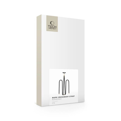 Rrip telefoni Tech-Protect C7S Rope, crossbody, i zi me të artë