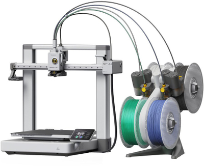 Printer 3D Bambu Lab A1 Combo, multi-material, me ekran prekje, gri