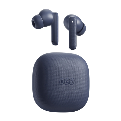 Kufje pa tela QCY Buds T43, TWS, ENC, blu