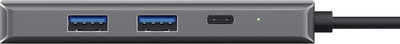 Docking station Trust Multi-port USB-C 24968, HDMI 4K, 2x USB 3.0, gri alumini