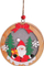 Декоративна дрвена ламба Christmas Elf, кружна форма, топло светло
