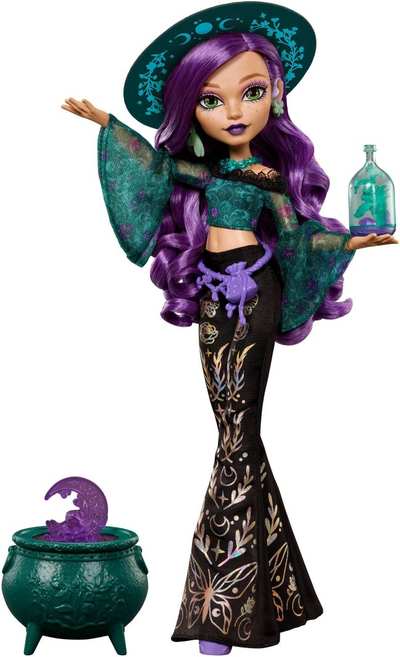 Kukull Mattel Monster High Moonspell Magic Willow, me aksesorë magjik, shumëngjyrëshe