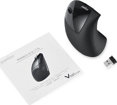 Maus Perixx Perimice-713L, për majtakë, wireless, USB, i zi