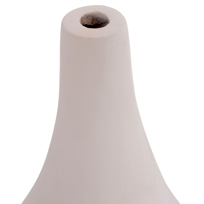 Vazo dekorative tavoline Deni HM4663.02S, fiber cement, 15x27 cm, e bardhë