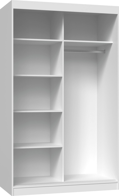 Dollap gardërobe Iga Wardrobe 120, dyer rrëshqitëse, me pasqyrë, artizan lisi