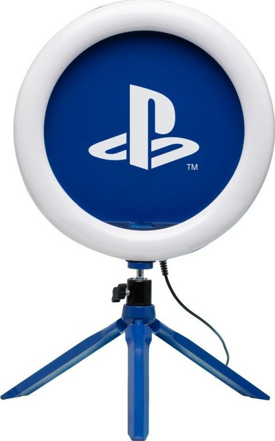 Dritë unazore streaming Paladone PlayStation, 10" LED, tripod, blu e bardhë