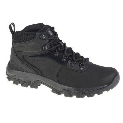 Планинарски чизми Columbia Newton Ridge Plus II Waterproof, кожа, ѓон Omni Grip, црни