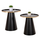 Set Beng 2 tavolina kafe Φ50&Φ40cm (HM9920), zezë