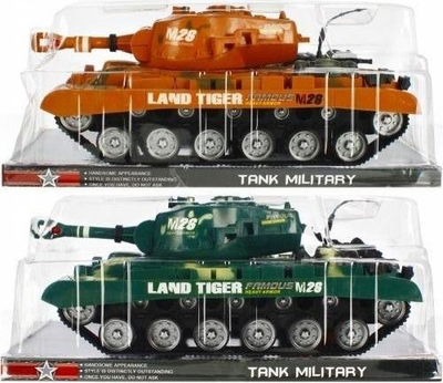 Tank lodër Mega Creative Land Tiger M28, pull back, me drita dhe tinguj, shumëngjyrësh