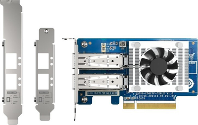 Kartë rrjeti QNAP QXG-25G2SF-CX6, 25GbE, PCIe Gen4, me 2 porta SFP28