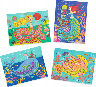 Set mozaik kreativ DJECO Mermaid's Song, art dhe zanate, sirenë, shumëngjyrësh