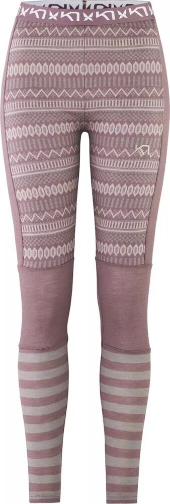 Legginsa termikë për goca Kari Traa Akle Pant, lesh merino 210 g/m², përmasa M, rozë