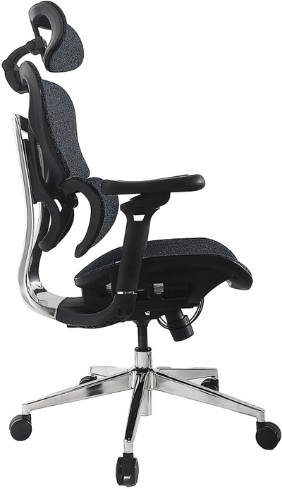 Karrige zyre Equip Ergonomic Office Chair BL SW Lite, ergonomike, me mbështetëse koke dhe krahësh, e zezë