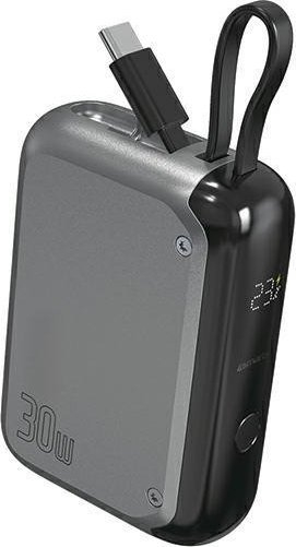 Power bank 4smarts Pocket, 10000mAh, 30W, gri metal
