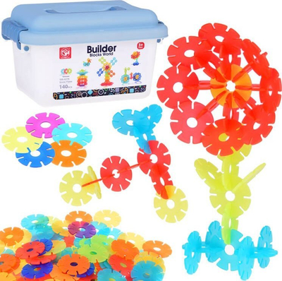 Set ndërtues kreativ Creative Builder Flowers, 140 copa, shumëngjyrësh