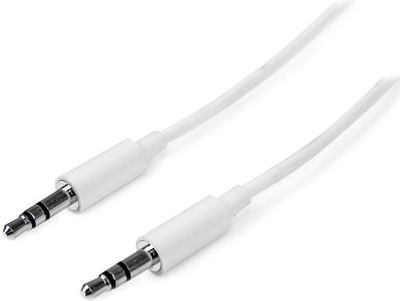 Kabëll audio StarTech.com MU2MMMSWH, 2m, stereo 3.5mm, i bardhë