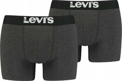 Boksera për burra Levi's Basic, set me 2 copë, gri dhe antracit