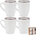 Set filxhanësh qeramike, 400 ml, 4 copë, të bardhë