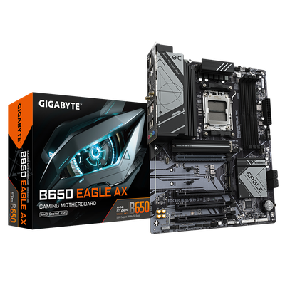 Pllakë amë Gigabyte B650 EAGLE AX, DDR5, Wi‑Fi 6E, e zezë