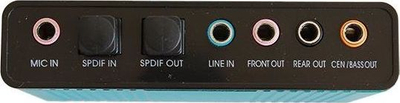 Kartë zëri e jashtme Sound Music Card 5.1 7.1, USB, SPDIF, jeshile