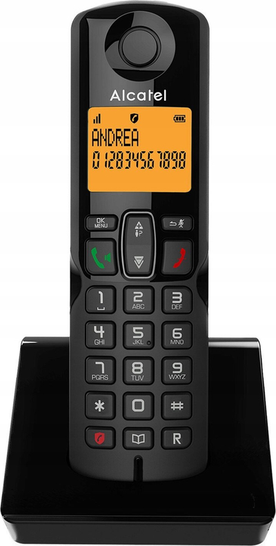 Telefon fiks pa tela Alcatel S280 Duo, 2 receptorë, i zi