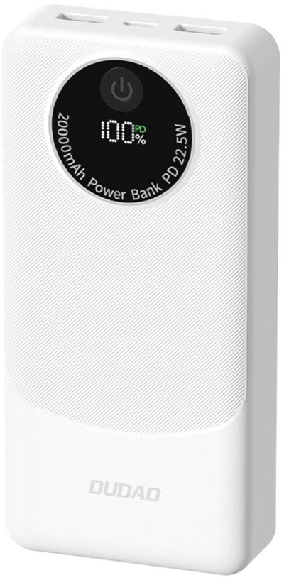 Power bank Dudao K12, 20000mAh, 22.5W, i bardhë