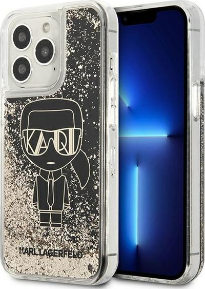 Mbulesë telefoni Karl Lagerfeld KLHCP13XLGGKBK, për iPhone 13 Pro Max 6.7", hardcase Liquid Glitter Gatsby, e zezë