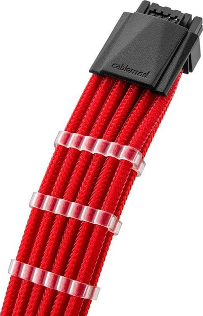 Set kabllosh PSU CableMod C Series PRO ModMesh 12VHPWR për Corsair RM RMi RMx, komplet i plotë, e kuqe
