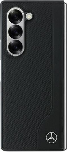 Mbulesë telefoni Mercedes MEHMZFD623RBGVK për Samsung Galaxy Z Fold6, imitim lëkure, M, e zezë