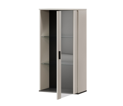 Komodë muri Cama Meble SOHO S2, 60x29x112 cm, cashmere dhe e zezë