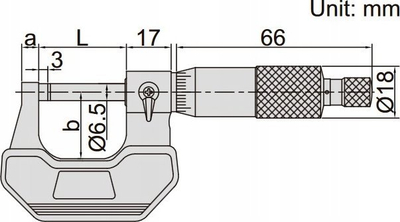 Mикрометар Инсајз 3202-25A, 0-25mm, 0.01mm, стандарден