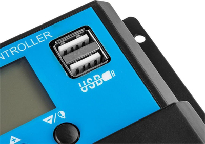 Регулатор за соларно полнење Нео LCD, 12V 24V, 10A, црн