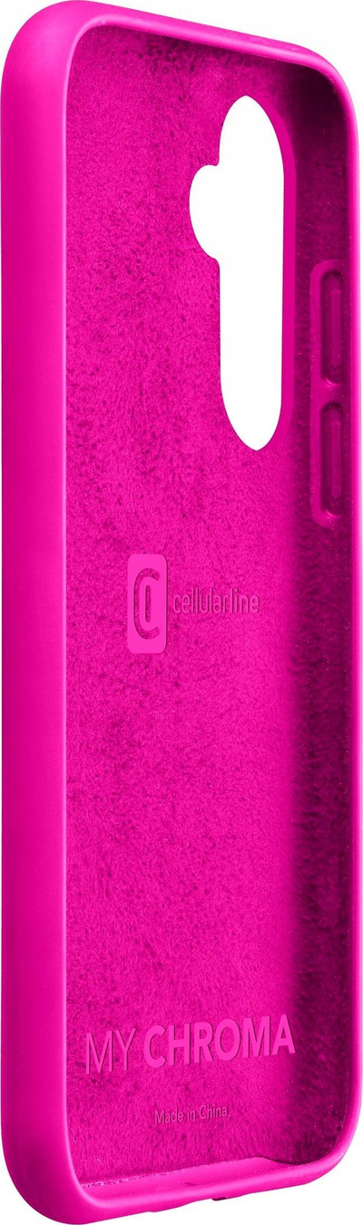Kllëf telefoni Cellularline Chroma për Galaxy A35 5G, silikoni, kundër rrëshqitjes, rozë