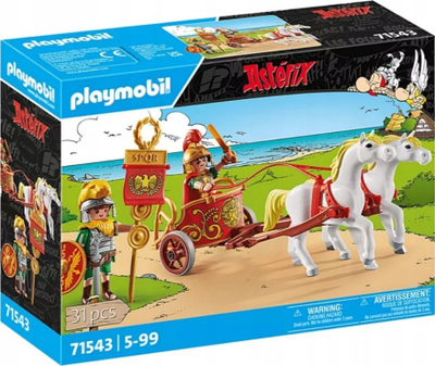Set lojrash Playmobil Asterix 71543, karrocë romake, 31 copa, shumëngjyrësh