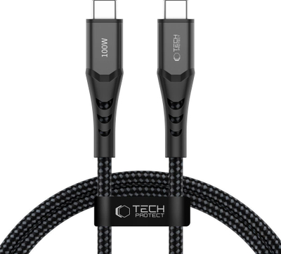 Kabllo USB C Tech-Protect UB11T Ultraboost, 100W PD QC3.0, 1m, e zezë