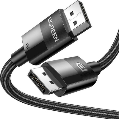 Kabllo video UGREEN 80394, DisplayPort në DisplayPort, 8K 60Hz, 5m, e zezë