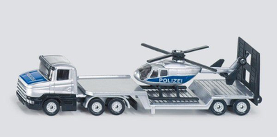 Lodër kamion tërheqës me një helikopter Siku, i hirtë/zi