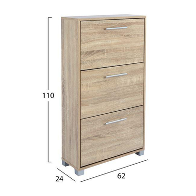 Dollap  këpucësh druri, 3 vende, 62×24×110 cm (HM2221.02)