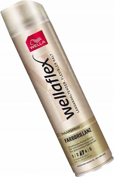Llak flokësh Wellaflex Color Brilliance, fiksim i fortë, 250 ml