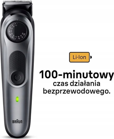 Trimer Braun Series 5 BT5440, 0.5–20 mm, 100 min pa kabllo, i zi