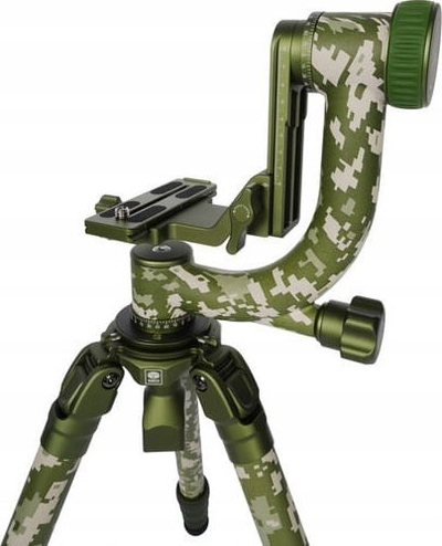Tripod fotografik SIRUI 2in1 Explorer, fibra karboni, bazë niveluese 75mm, kamuflazh