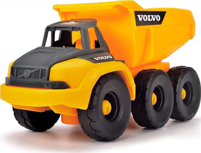 Set lodrash ndërtimi Dickie Toys Volvo Construction Station, drita edhe zë, vinç 38 cm, i verdhë