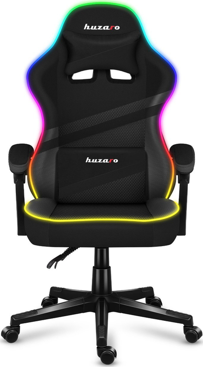 Гејмерска столица Huzaro Force 4.4 RGB, LED, црна