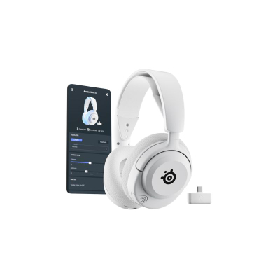 Kufje gaming SteelSeries Arctis Nova 5 Wireless, pa kabllo, Bluetooth, të bardha