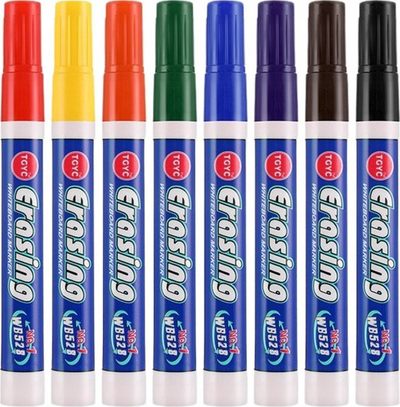Set markerë për tabelë të bardhë LEANToys Whiteboard Marker Color, 8 copë, shumëngjyrësh