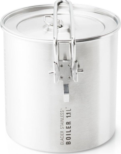 Tenxhere kampingu GSI Outdoors Glacier Stainless, 1.1L, çelik inox, argjendtë