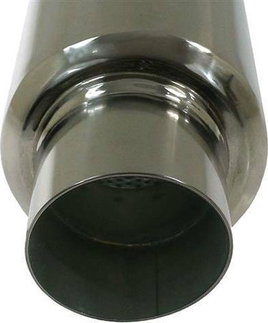 Marmitë sportive TurboWorks D End Muffler, hyrje 76mm, çelik inox, ngjyrë argjendi