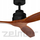 Тавански вентилатор Zelmer Ceiling Fan ZCF 5601, 132cm, 40W, црн даб