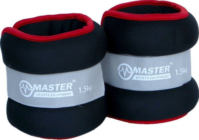 Pesha për kyç Master Weights, 1.5 kg x2, neopren, gri