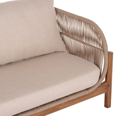 Divan kopshti SANJI HM6220, 2 vende, dru akacie dhe alumin, 168.5cm, bezhë